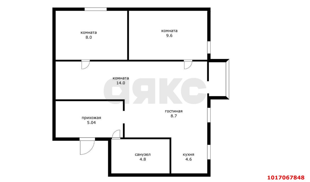 Фото №7: 3-комнатная квартира 59 м² - Краснодар, Прикубанский внутригородской округ, мкр. Фестивальный, ул. Гагарина, 71