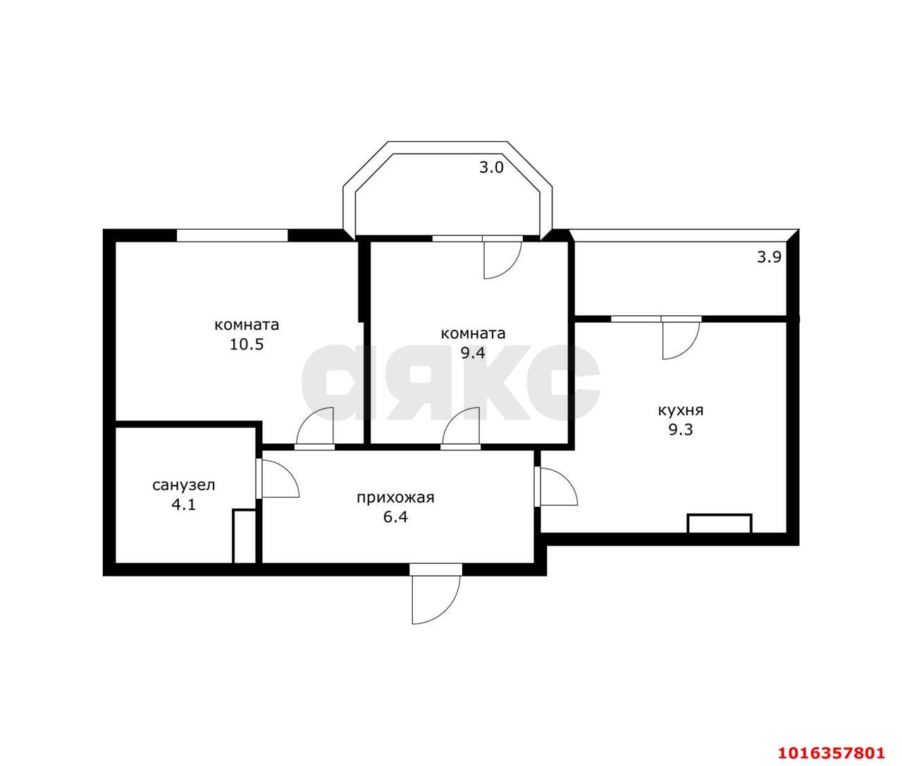 Фото №17: 2-комнатная квартира 40 м² - Краснодар, Светлоград, Славянский, мкр. Прикубанский внутригородской округ, ул. Красных Партизан, 1/4к16