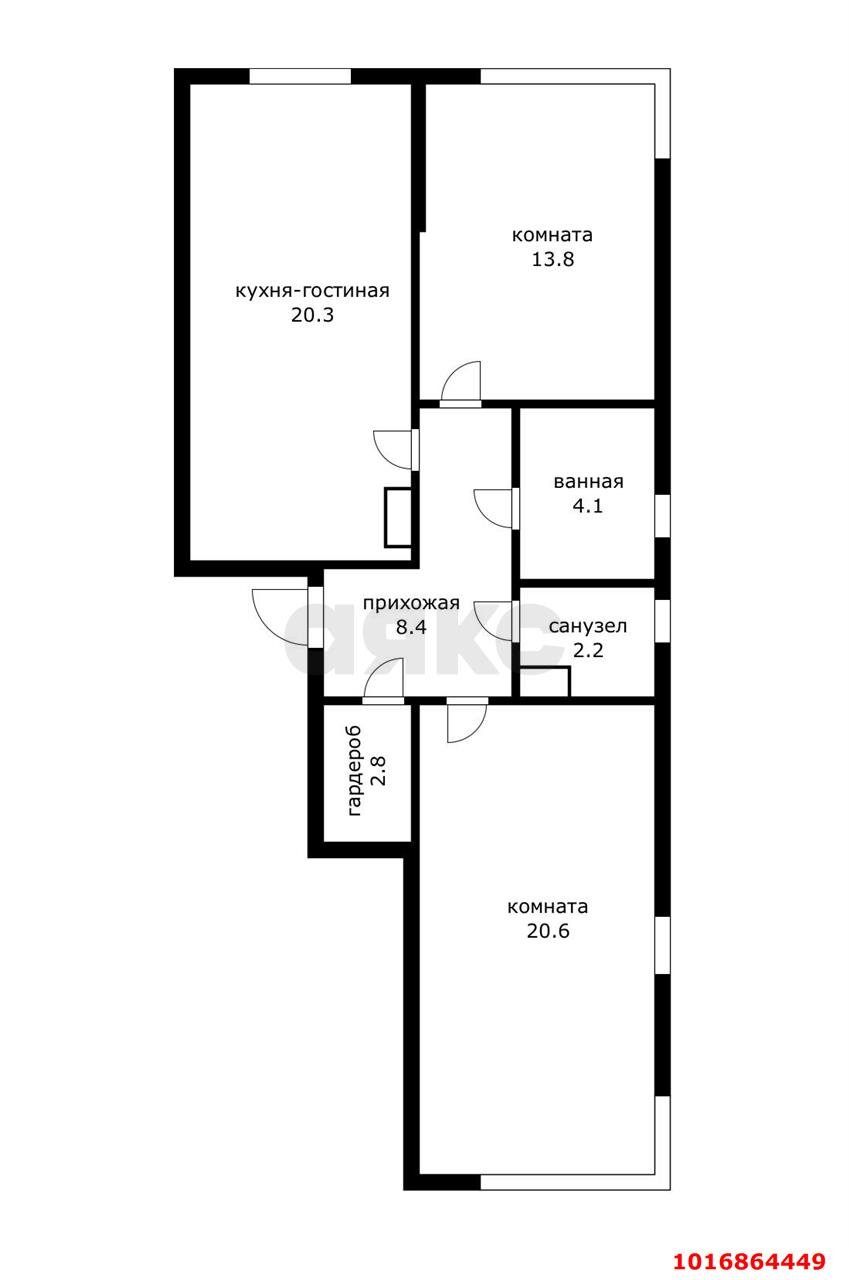 Фото №16: 2-комнатная квартира 72 м² - Краснодар, Прикубанский внутригородской округ, мкр. Парк Победы, ул. имени Героя Ростовского, 16к5