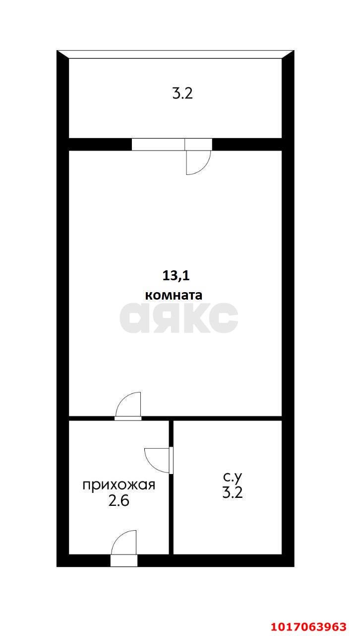 Фото №15: Студия <span class="whitespace-nowrap">22 м²</span>, <span class="whitespace-nowrap">3/3 эт.</span> - Краснодар, Прикубанский внутригородской округ, мкр. жилой комплекс Матрёшки, ул. 1-я Ямальская, 5к5