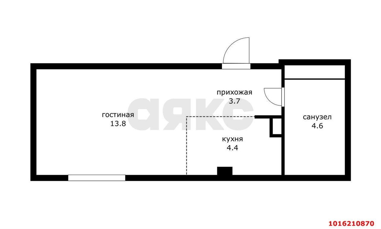 Фото №4: Апартаменты 26 м² - Краснодар, Прикубанский внутригородской округ, Завод Измерительных Приборов, мкр. ЖК Девелопмент Плаза, ул. имени 40-летия Победы, 33Г