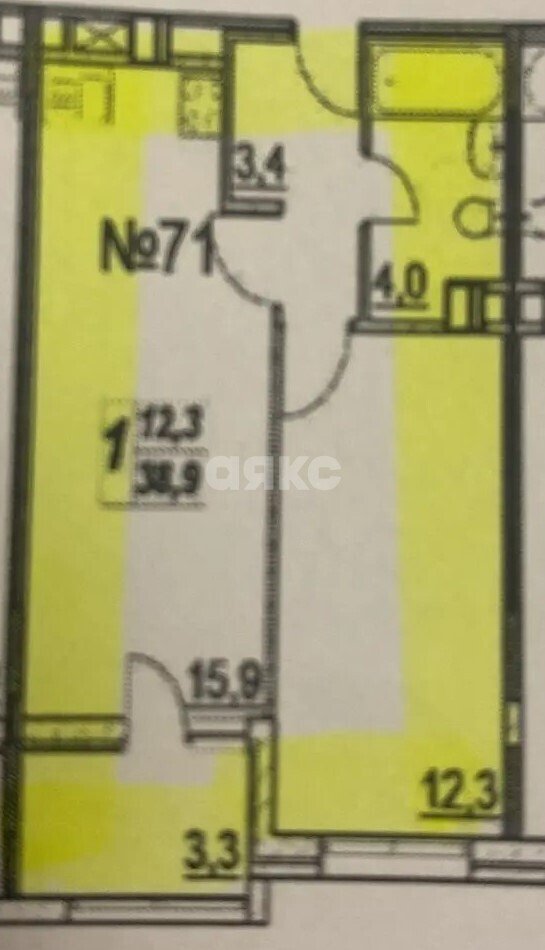 Фото №22: 1-комнатная квартира 38 м² - Анапа, мкр. жилой комплекс Южный, ул. Ленина, 180Ак11
