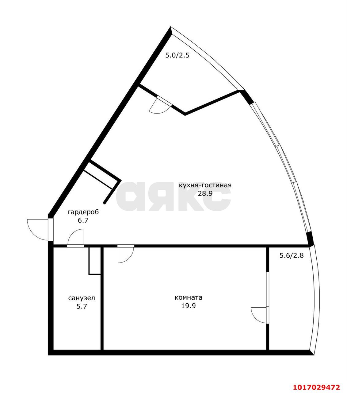 Фото №18: 2-комнатная квартира 66 м² - Краснодар, Прикубанский внутригородской округ, мкр. жилой комплекс Зеленодар, ул. Садовое Кольцо, 9к1