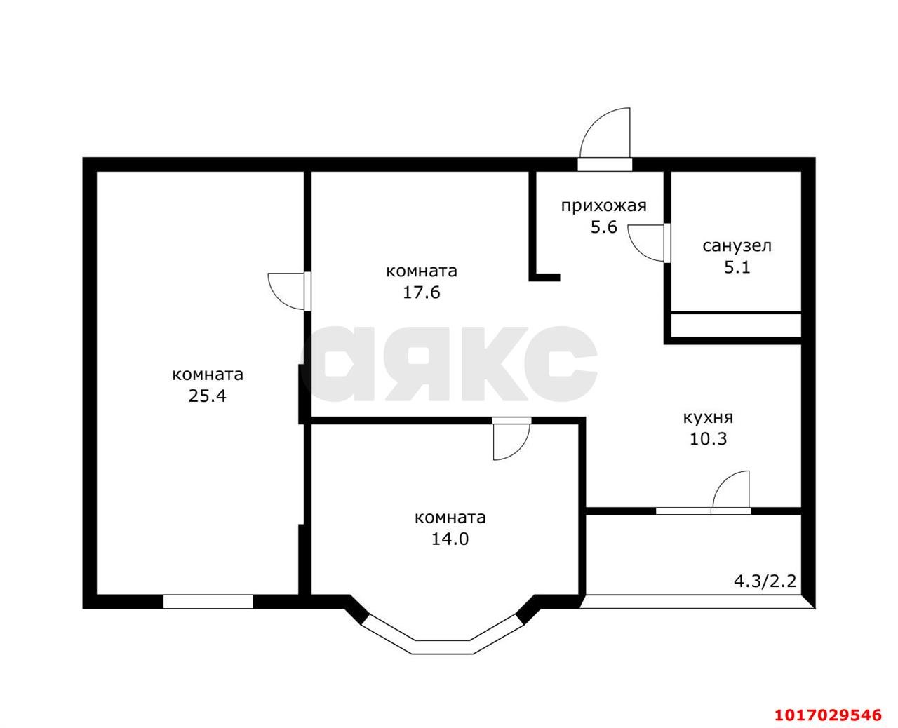 Фото №16: 3-комнатная квартира 85 м² - Краснодар, Прикубанский внутригородской округ, мкр. жилой комплекс Зеленодар, ул. Садовое Кольцо, 9к1