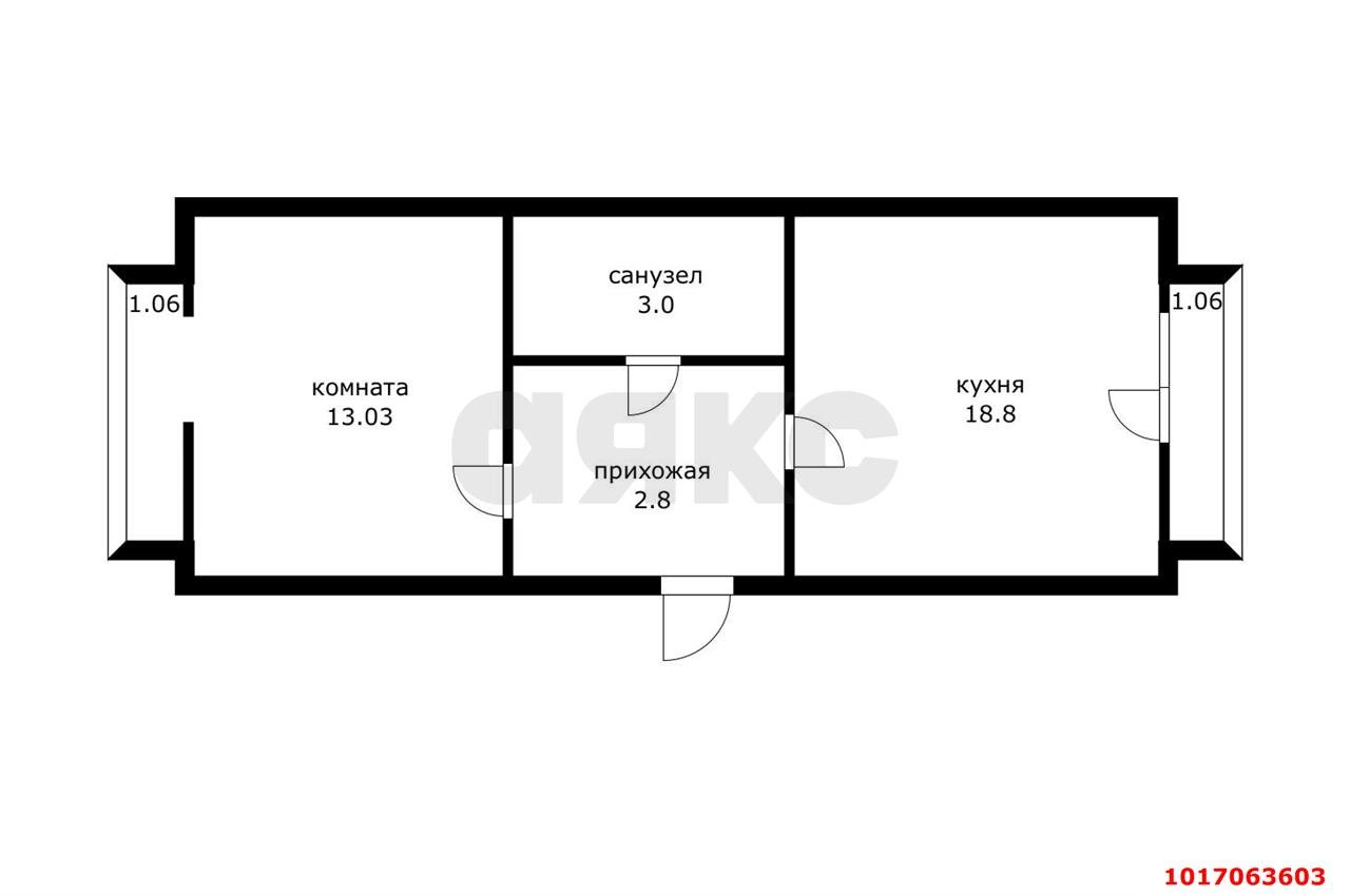 Фото №11: 1-комнатная квартира 39 м² - Краснодар, Завод Радиоизмерительных Приборов, Музыкальный, мкр. Прикубанский внутригородской округ, ул. имени Дунаевского И.И., 5