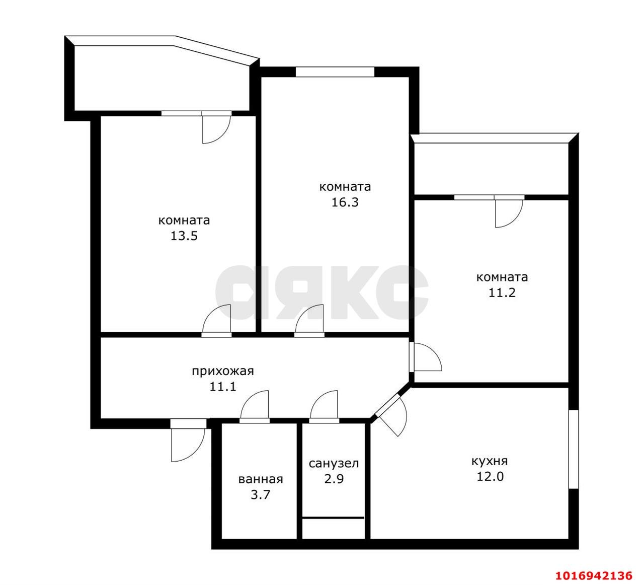 Фото №14: 3-комнатная квартира 77 м² - Краснодар, Западный внутригородской округ, ЖК Новый Город, мкр. Юбилейный, ул. Генерала Шифрина, 7