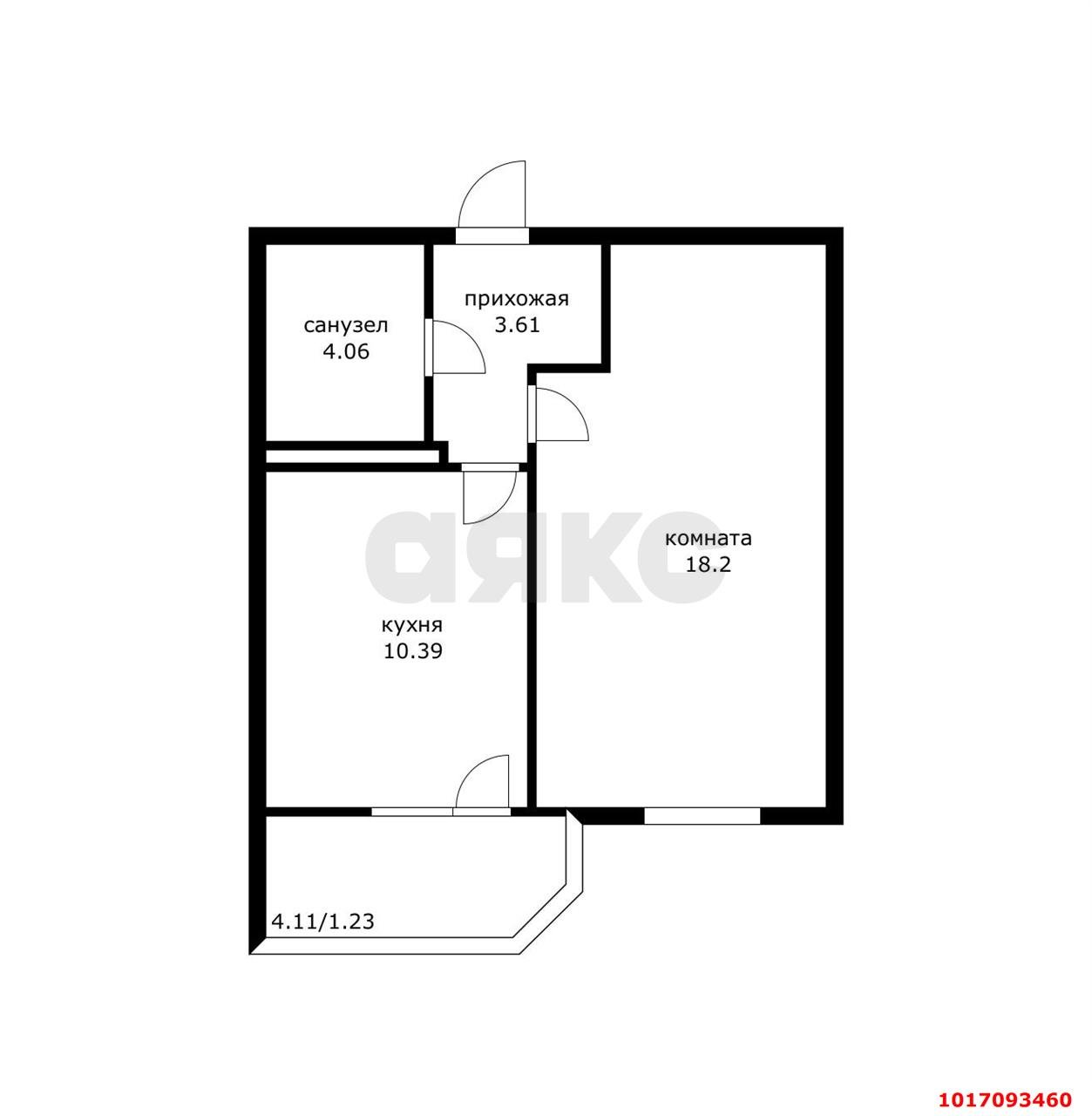 Фото №3: 1-комнатная квартира 37 м² - Краснодар, Прикубанский внутригородской округ, Восточный, мкр. жилой комплекс Квартал № 6, ул. Генерал-лейтенанта Александра Сапрунова, 13