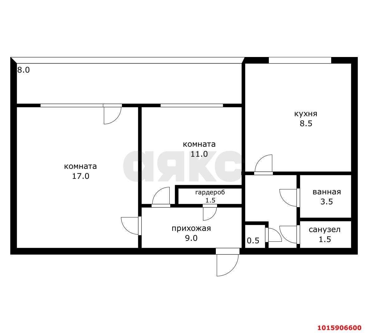 Фото №11: 2-комнатная квартира 60 м² - Краснодар, Центральный внутригородской округ, мкр. Табачная Фабрика, ул. Дербентская, 18/1