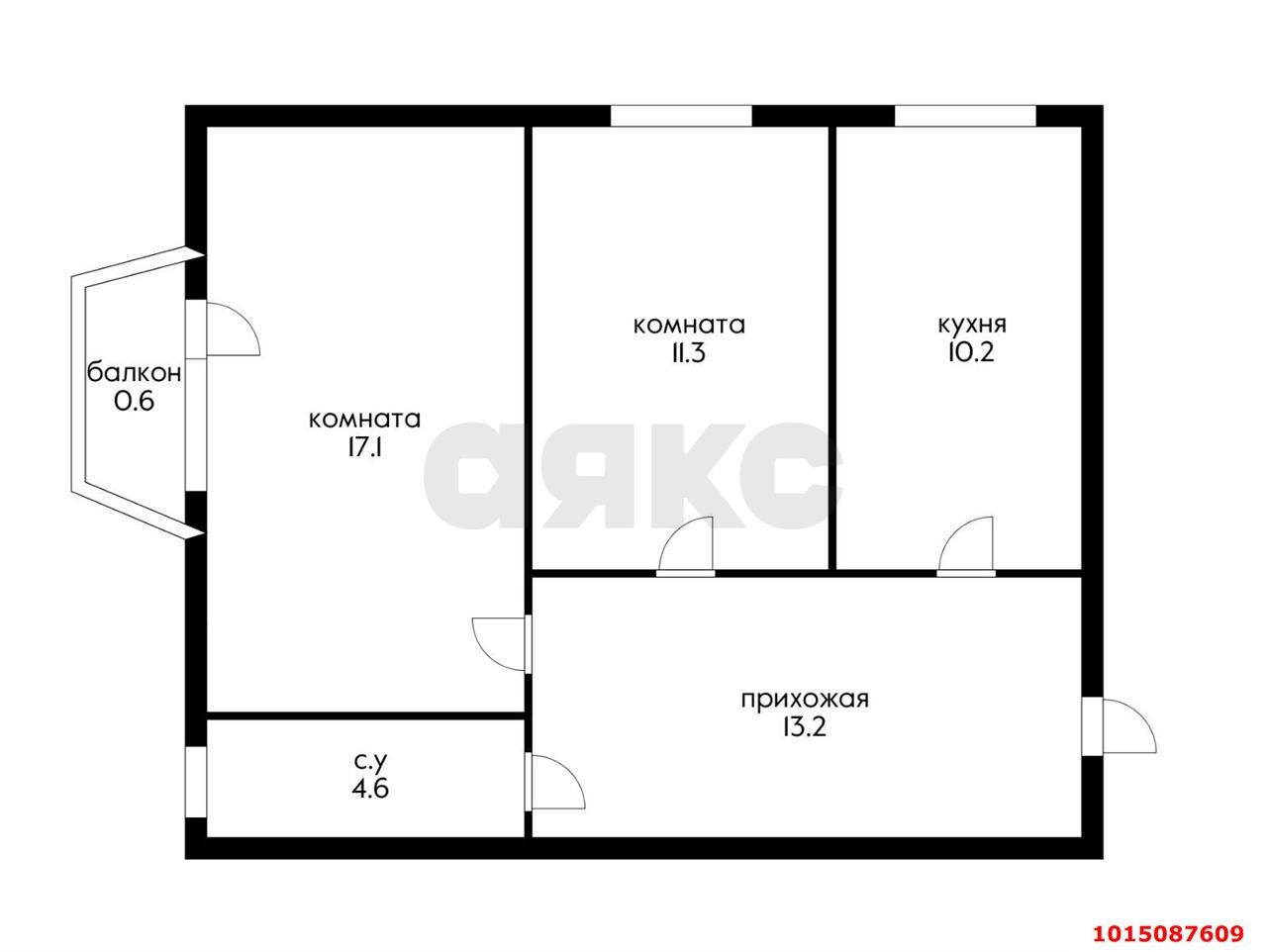 Фото №14: 2-комнатная квартира 56 м² - Краснодар, Карасунский внутригородской округ, ж/м ТЭЦ, ул. Северная, 4