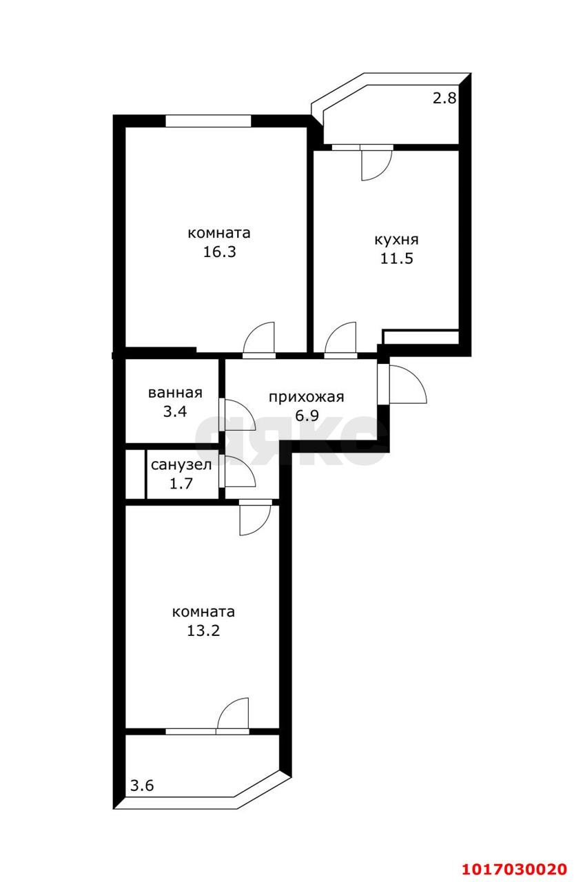 Фото №11: 2-комнатная квартира 59 м² - Краснодар, Прикубанский внутригородской округ, мкр. Достояние, ул. Григория Булгакова, 6