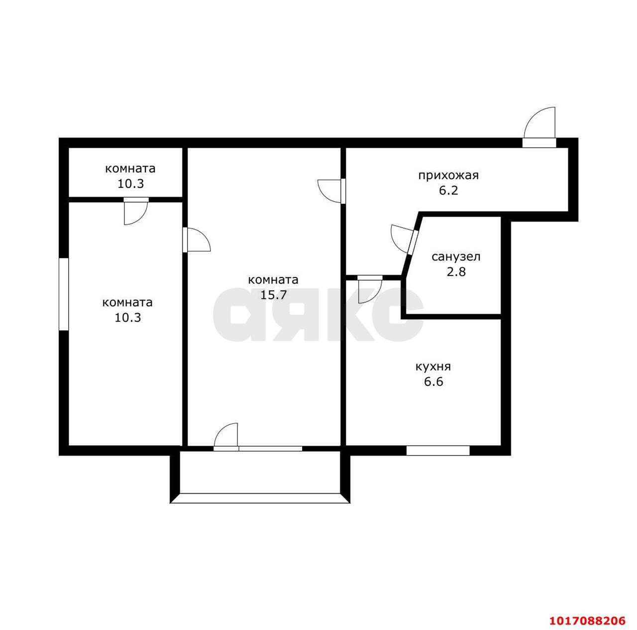 Фото №11: 2-комнатная квартира 46 м² - Краснодар, Карасунский внутригородской округ, Центральный внутригородской округ, мкр. Черёмушки, ул. Ставропольская, 123/2