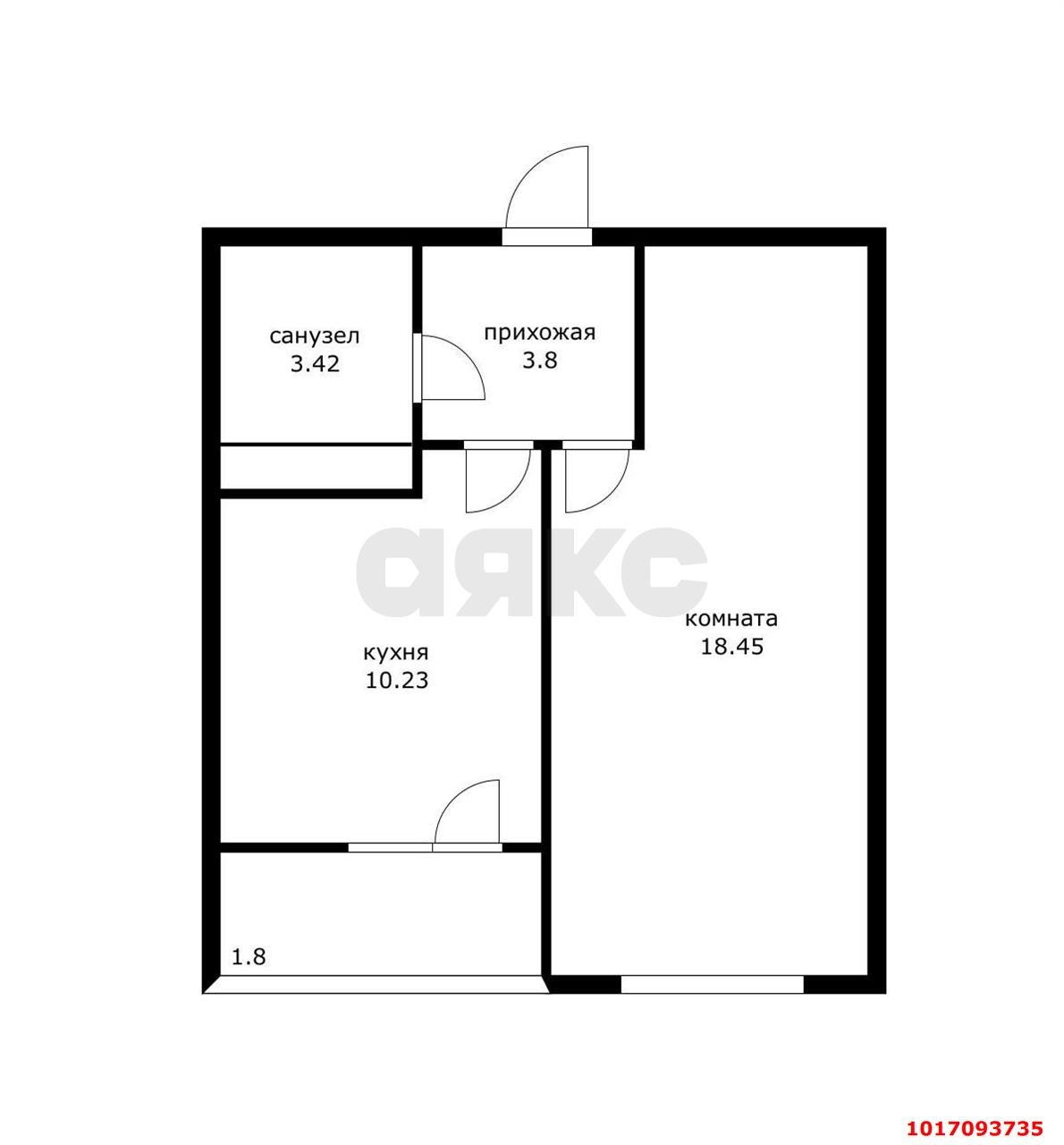 Фото №4: 1-комнатная квартира 40 м² - Краснодар, Прикубанский внутригородской округ, мкр. Славянский, ул. Заполярная