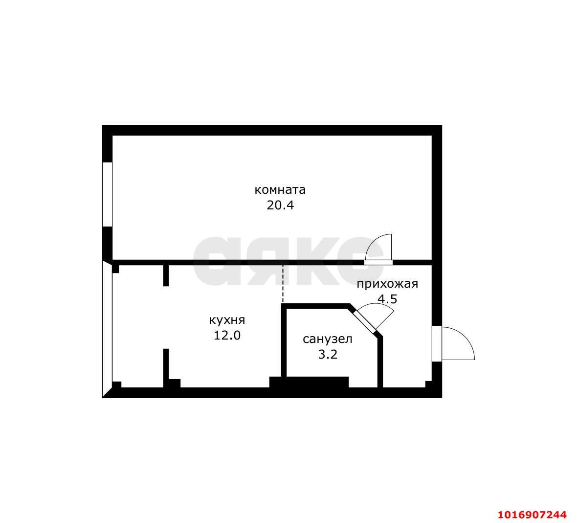 Фото №13: 1-комнатная квартира 42 м² - Краснодар, Прикубанский внутригородской округ, мкр. Музыкальный, ул. имени И.И. Дунаевского, 8