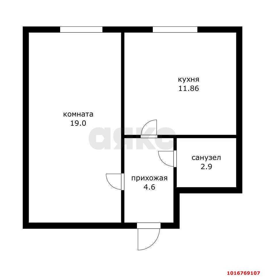 Фото №5: 1-комнатная квартира 38 м² - Южный, ул. Мира, 36Б
