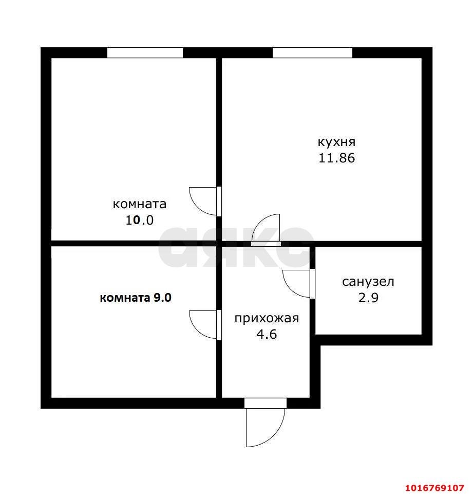 Фото №5: 1-комнатная квартира <span class="whitespace-nowrap">38 м²</span>, <span class="whitespace-nowrap">1/5 эт.</span> - Южный, ул. Мира, 36Б