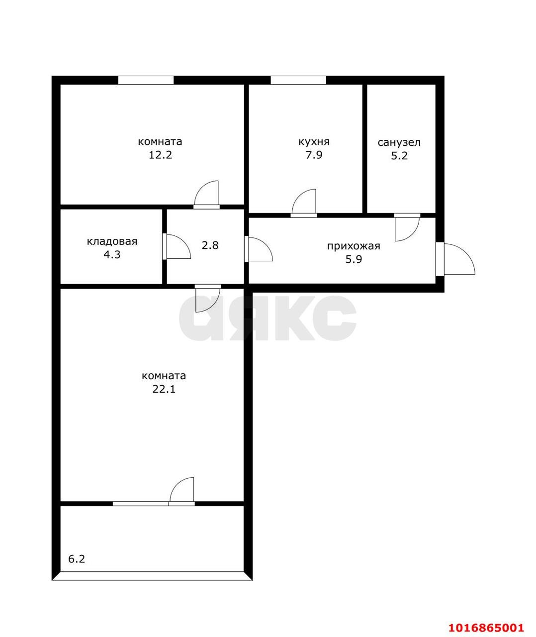 Фото №13: 2-комнатная квартира 60 м² - Динская, ул. Красная, 44