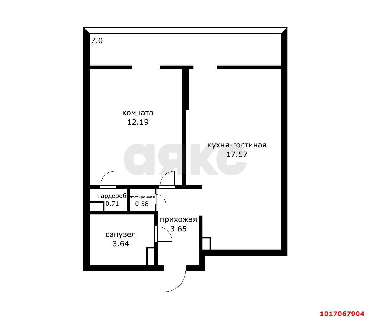 Фото №9: 1-комнатная квартира 45 м² - Краснодар, жилой комплекс Ясный, Карасунский внутригородской округ, мкр. Гидростроителей, ул. Гидростроителей, 62к2