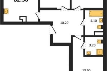 Фото №1: 3-комнатная квартира 82 м² - Краснодар, мкр. Прикубанский внутригородской округ,