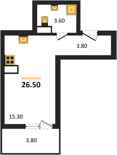 Фото №1: Студия 26 м² - Краснодар, мкр. Прикубанский внутригородской округ