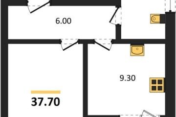 Фото №1: 1-комнатная квартира 37 м² - Краснодар, мкр. Прикубанский внутригородской округ, 