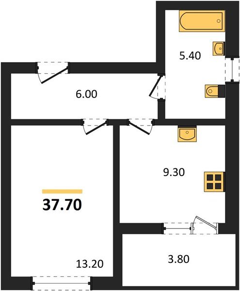 Фото №1: 1-комнатная квартира 37 м² - Краснодар, мкр. Прикубанский внутригородской округ