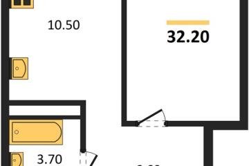 Фото №1: 1-комнатная квартира 32 м² - Краснодар, мкр. Прикубанский внутригородской округ, 