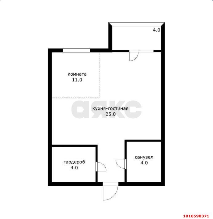 Фото №12: 1-комнатная квартира 45 м² - Краснодар, Прикубанский внутригородской округ, мкр. 9-й километр, пр-д Репина, 5