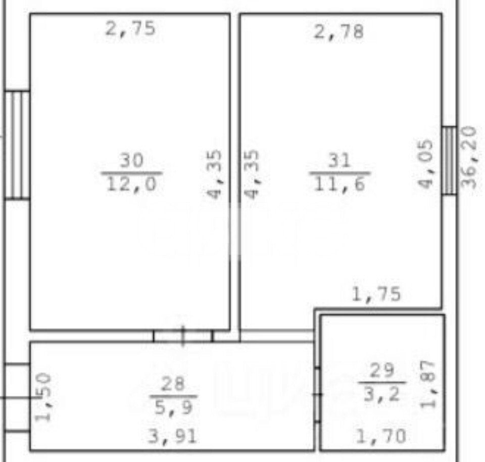 Фото №12: 1-комнатная квартира 32 м² - Анапа, ул. Шевченко, 252