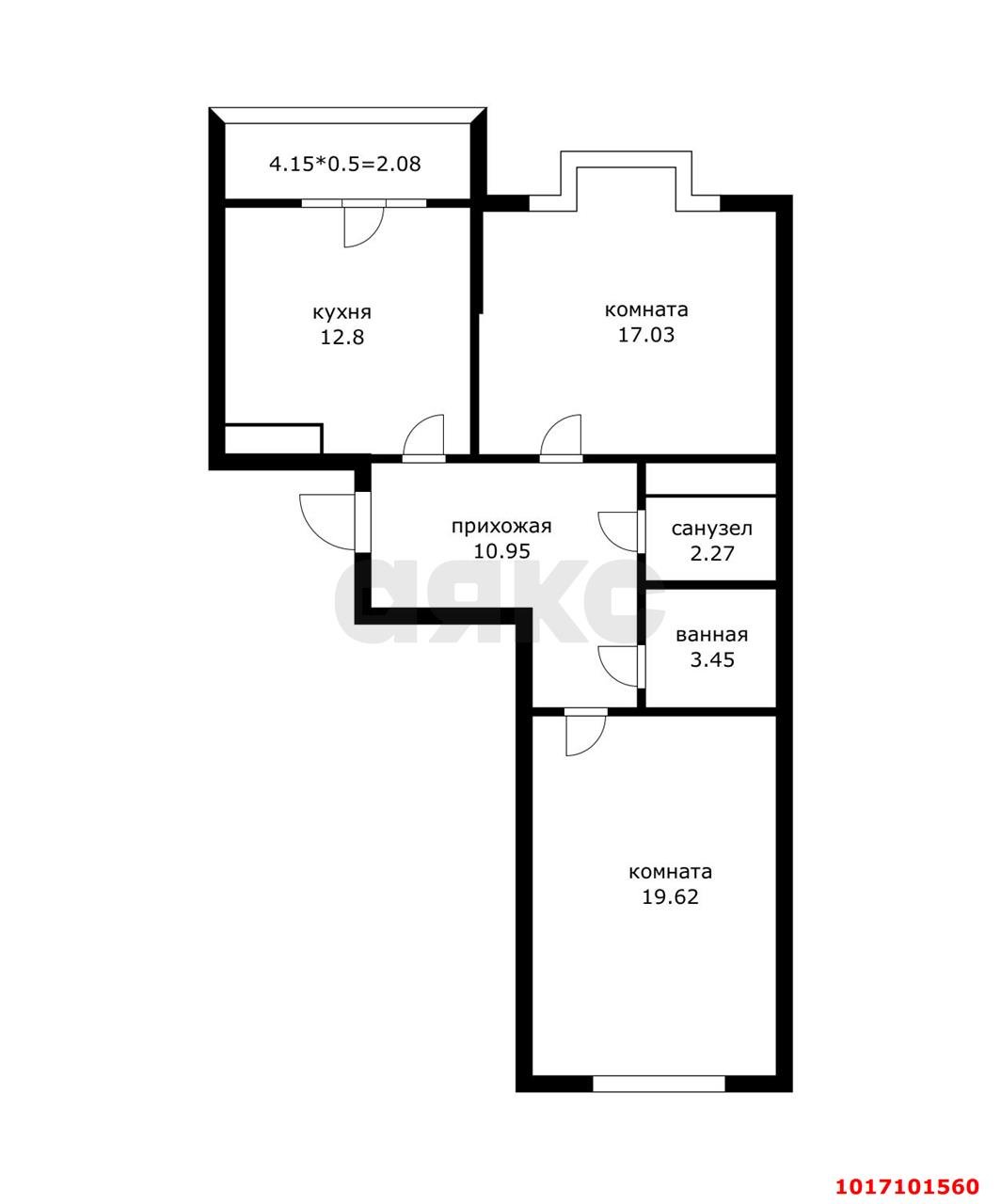 Фото №15: 2-комнатная квартира 70 м² - Краснодар, Прикубанский внутригородской округ, Круглик, жилой комплекс Сердце, мкр. Школьный, ул. Школьная, 1