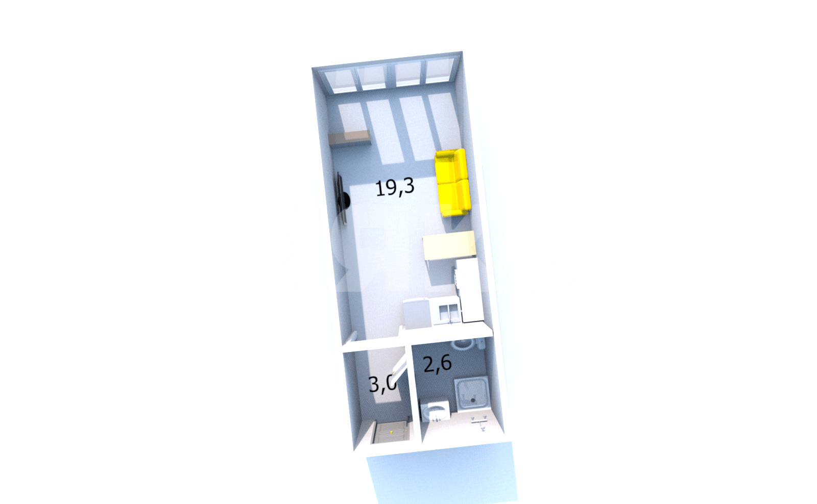 Фото №19: Студия 25 м² - Анапа, 3Б, мкр. жилой комплекс Триумф, ул. Владимирская, 142