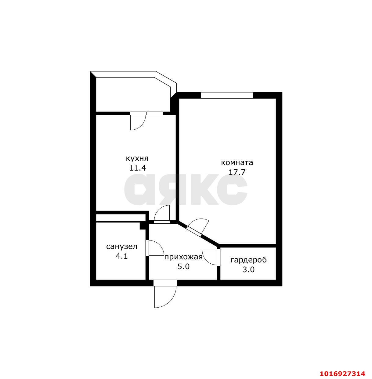 Фото №13: 1-комнатная квартира 41 м² - Краснодар, Прикубанский внутригородской округ, ЖК Губернский, мкр. 2-й квартал, ул. имени Героя Георгия Бочарникова, 3