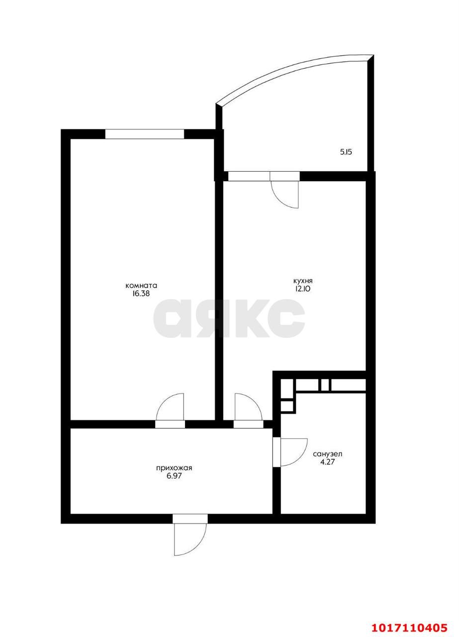 Фото №8: 1-комнатная квартира 45 м² - Краснодар, Прикубанский внутригородской округ, мкр. ЖК Хорошая Погода, ул. Кирилла Россинского, 3/2к1