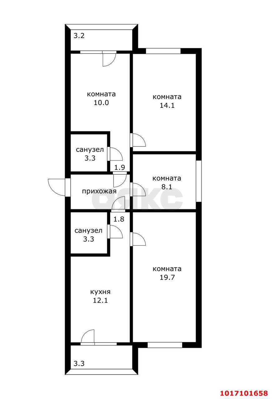 Фото №2: 4-комнатная квартира 83 м² - Краснодар, Прикубанский внутригородской округ, Калинино, мкр. Завод Радиоизмерительных Приборов, ул. Павловская, 1/10/1