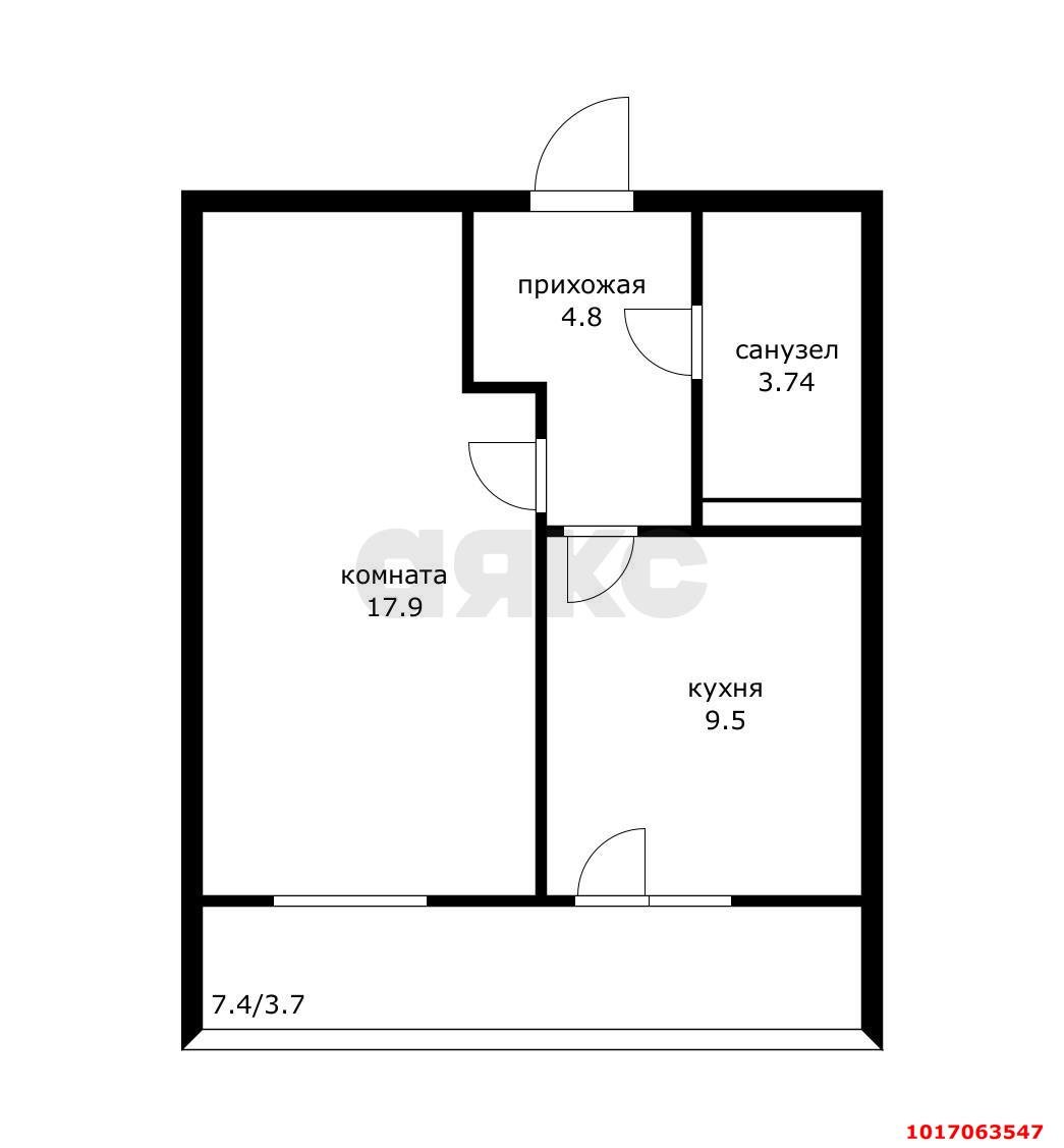 Фото №7: 1-комнатная квартира 43 м² - Краснодар, Прикубанский внутригородской округ, мкр. Восточно-Кругликовский, ул. Героя А.А. Аверкиева, 38