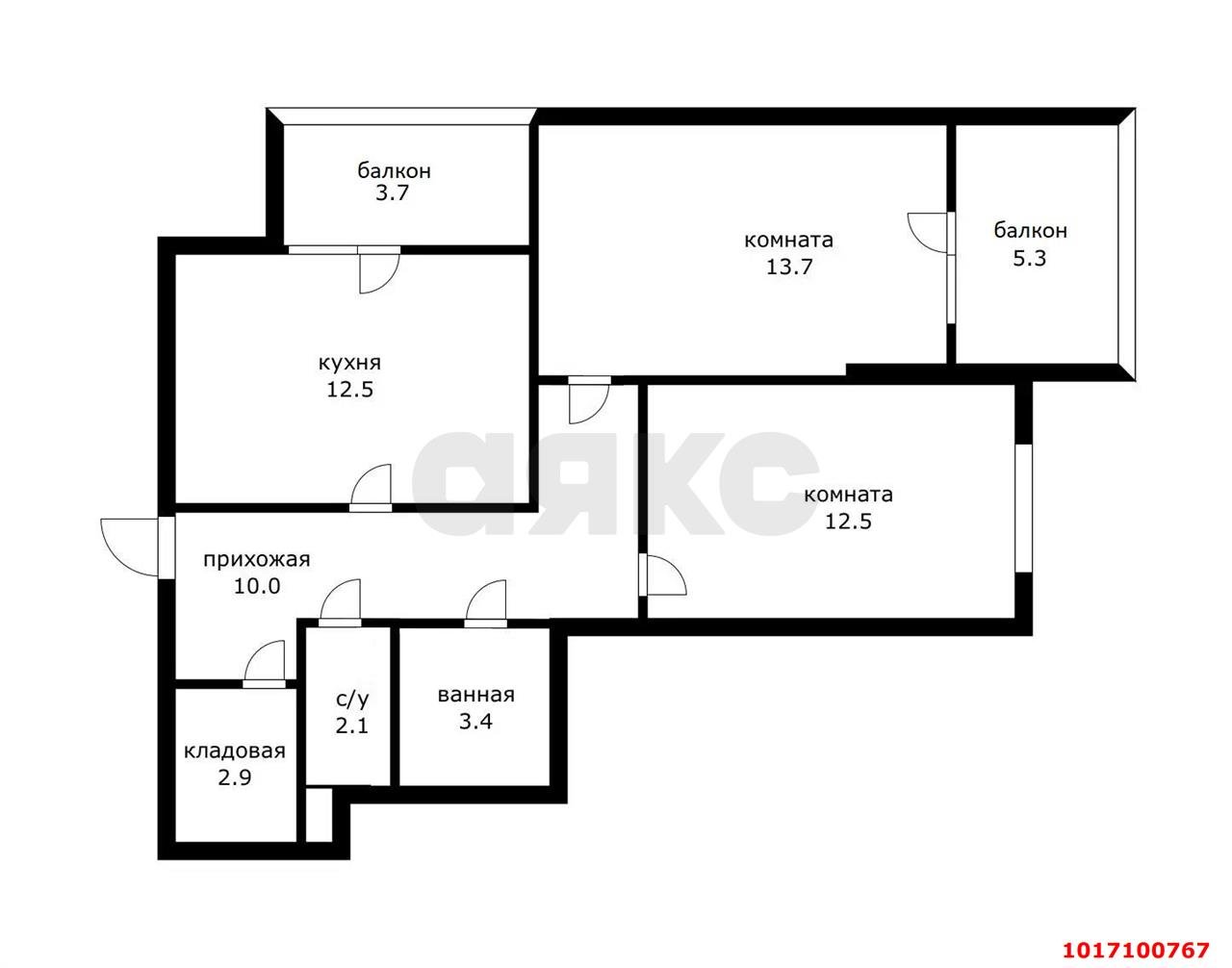 Фото №2: 2-комнатная квартира 66 м² - Краснодар, Карасунский внутригородской округ, Гидростроителей, мкр. жилой комплекс Квартет, ул. имени Снесарева, 10