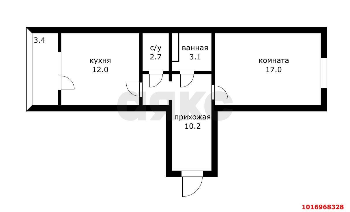 Фото №13: 1-комнатная квартира 48 м² - Краснодар, Карасунский внутригородской округ, мкр. Почтовый, ул. имени Валерия Гассия, 4/4