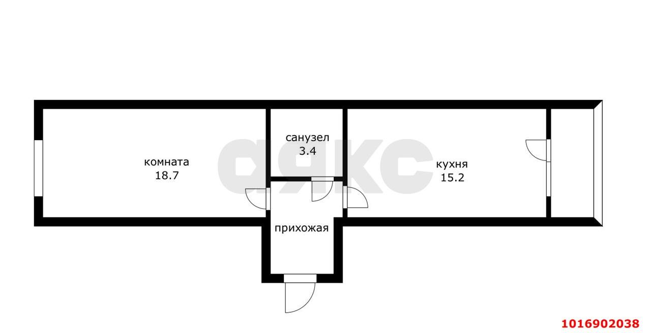 Фото №6: 1-комнатная квартира 43 м² - Краснодар, Прикубанский внутригородской округ, Калинино, мкр. имени Петра Метальникова, ул. Евгении Жигуленко, 30к2