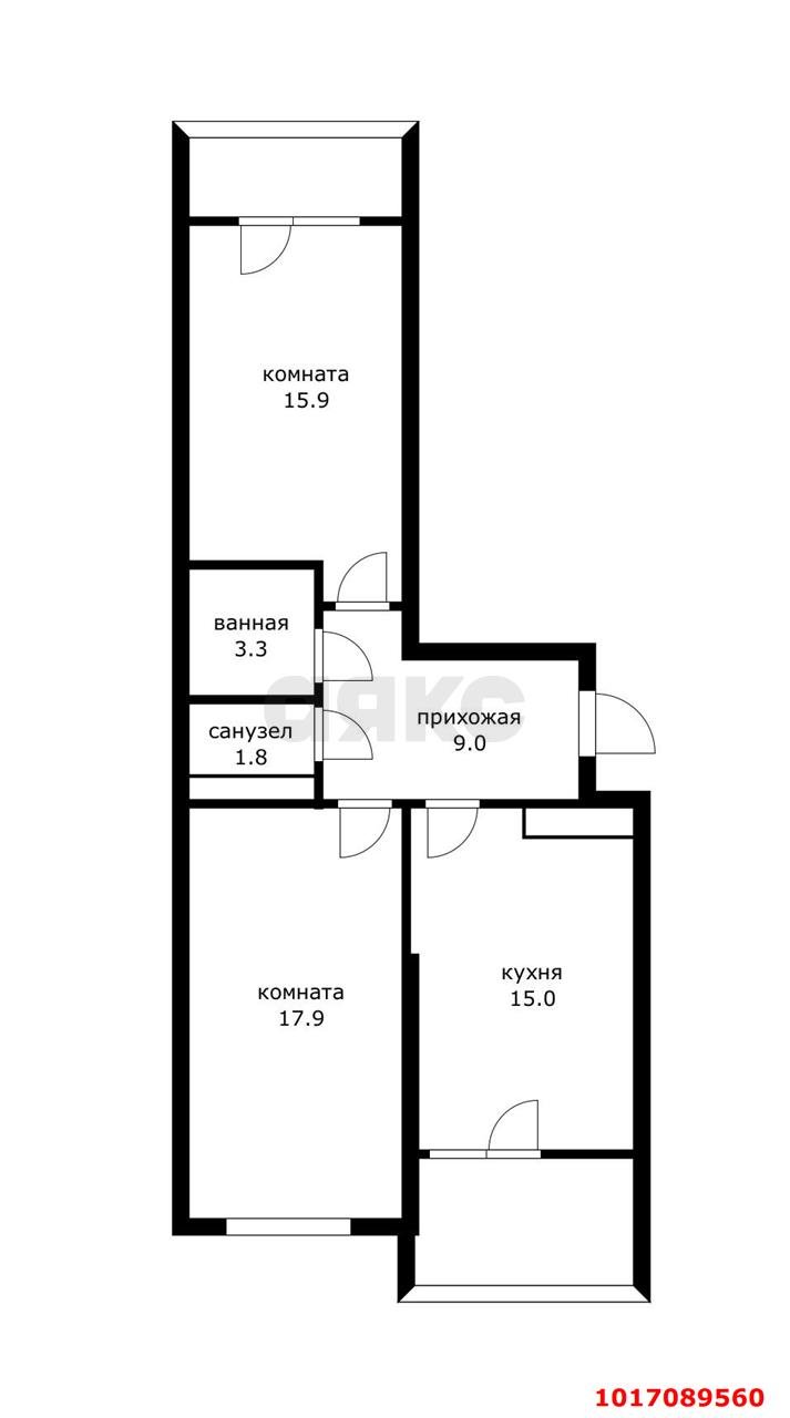 Фото №10: 2-комнатная квартира 62 м² - Краснодар, Центральный внутригородской округ, Черёмушки, мкр. ЖК Солнечный Остров, ул. Кубанская, 58