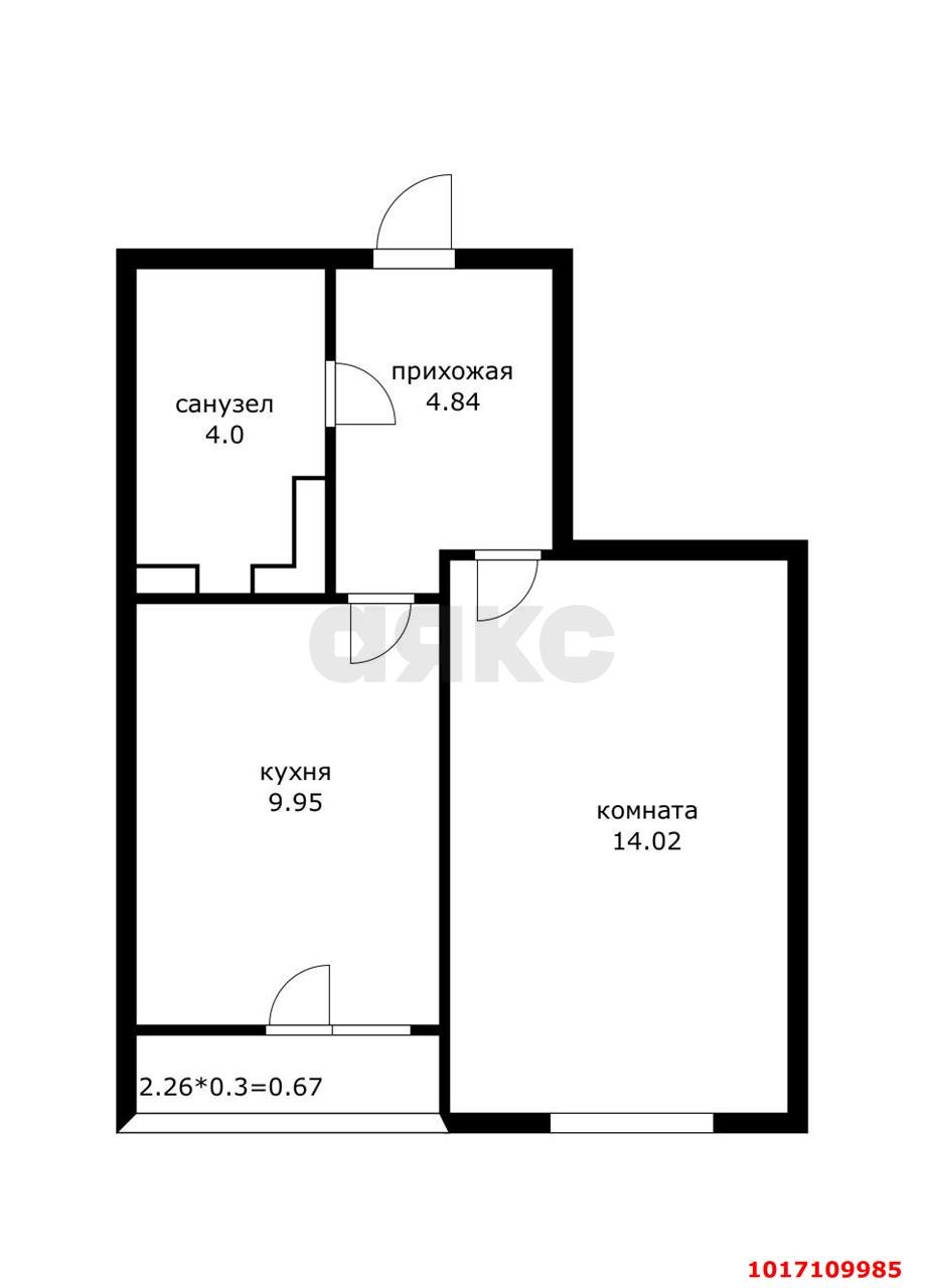 Фото №10: 1-комнатная квартира 35 м² - Краснодар, Прикубанский внутригородской округ, Молодёжный, мкр. жилой комплекс Семейный Парк, ул. Душистая, 60к2