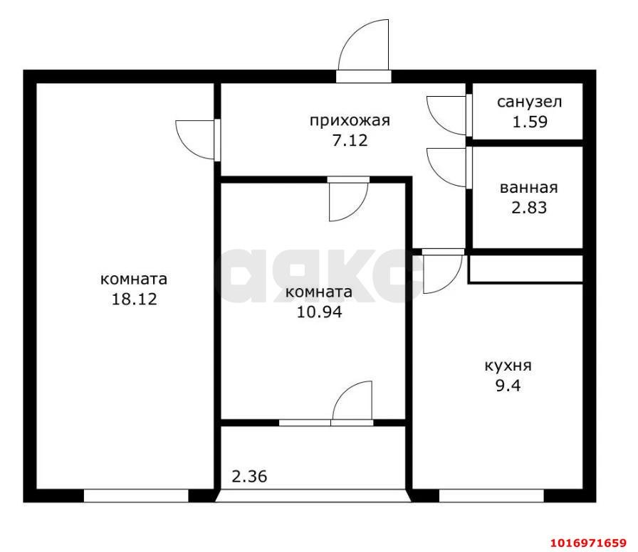 Фото №13: 2-комнатная квартира 50 м² - Краснодар, Карасунский внутригородской округ, мкр. Черёмушки, ул. Новороссийская, 90/2