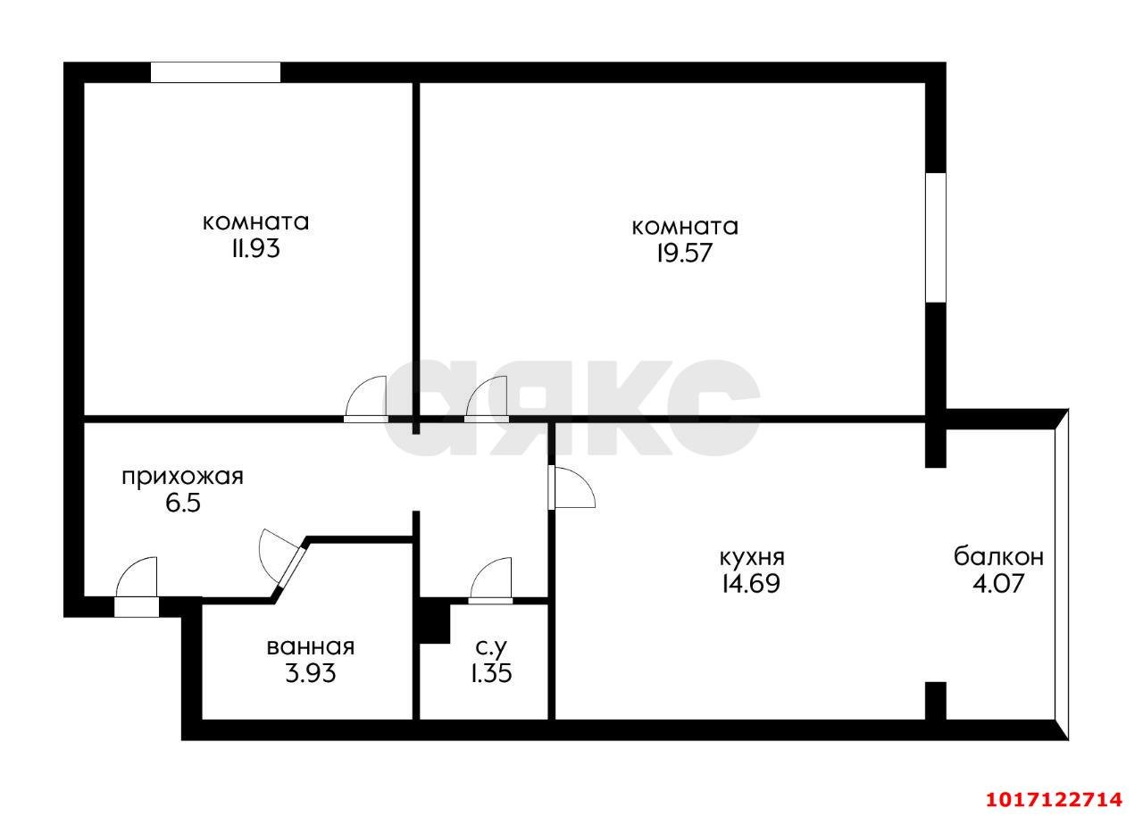 Фото №12: 2-комнатная квартира 64 м² - Краснодар, Прикубанский внутригородской округ, мкр. Славянский, ул. Красных Партизан, 107