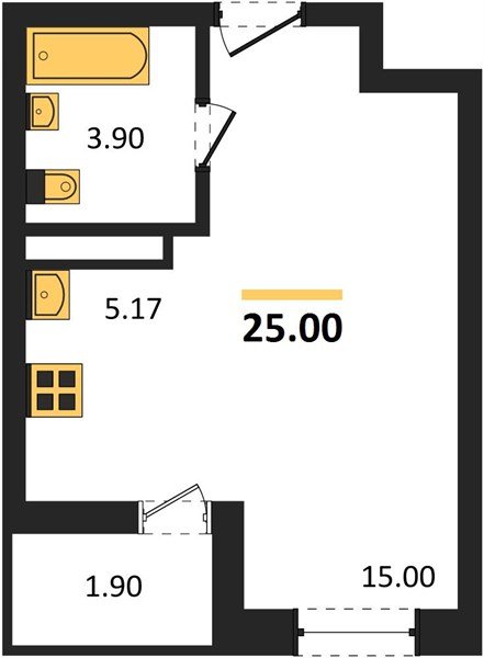 Фото №1: Студия 25 м² - Краснодар, Прикубанский внутригородской округ, мкр. жилой комплекс Архитектор