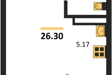 Фото №1: Студия 26 м² - Краснодар, мкр. жилой комплекс Архитектор,