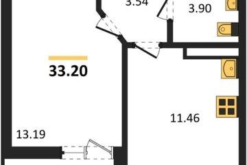 Фото №1: 1-комнатная квартира 33 м² - Краснодар, мкр. жилой комплекс Архитектор,