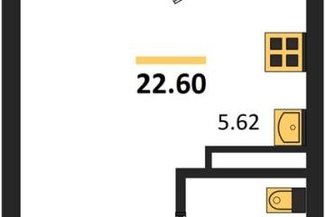 Фото №1: Студия 22 м² - Краснодар, мкр. жилой комплекс Архитектор,