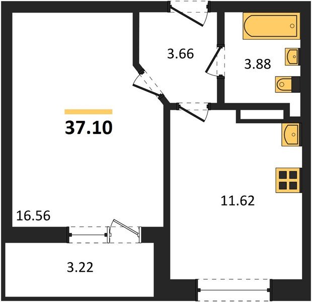 Фото №1: 1-комнатная квартира 37 м² - Краснодар, Прикубанский внутригородской округ, мкр. жилой комплекс Архитектор