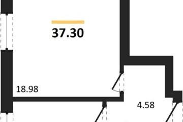 Фото №1: 1-комнатная квартира 37 м² - Краснодар, мкр. жилой комплекс Архитектор, 