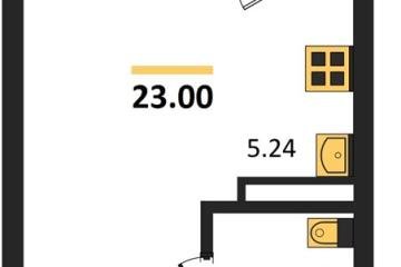 Фото №1: Студия 23 м² - Краснодар, мкр. жилой комплекс Архитектор, 