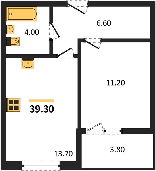 Фото №1: 1-комнатная квартира 39 м² - Краснодар, мкр. Прикубанский внутригородской округ