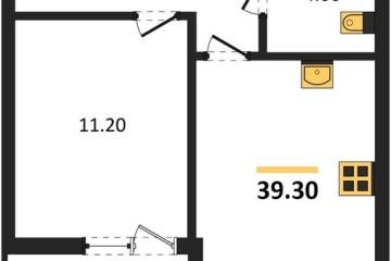 Фото №1: 1-комнатная квартира 39 м² - Краснодар, мкр. Прикубанский внутригородской округ,